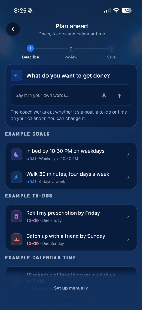 Voice Coach Screen